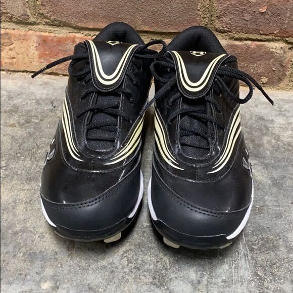 Under Armour Black Glyde IV ST CC Softball Cleat Shoe Size 7.5 NEW - Picture 2 of 11